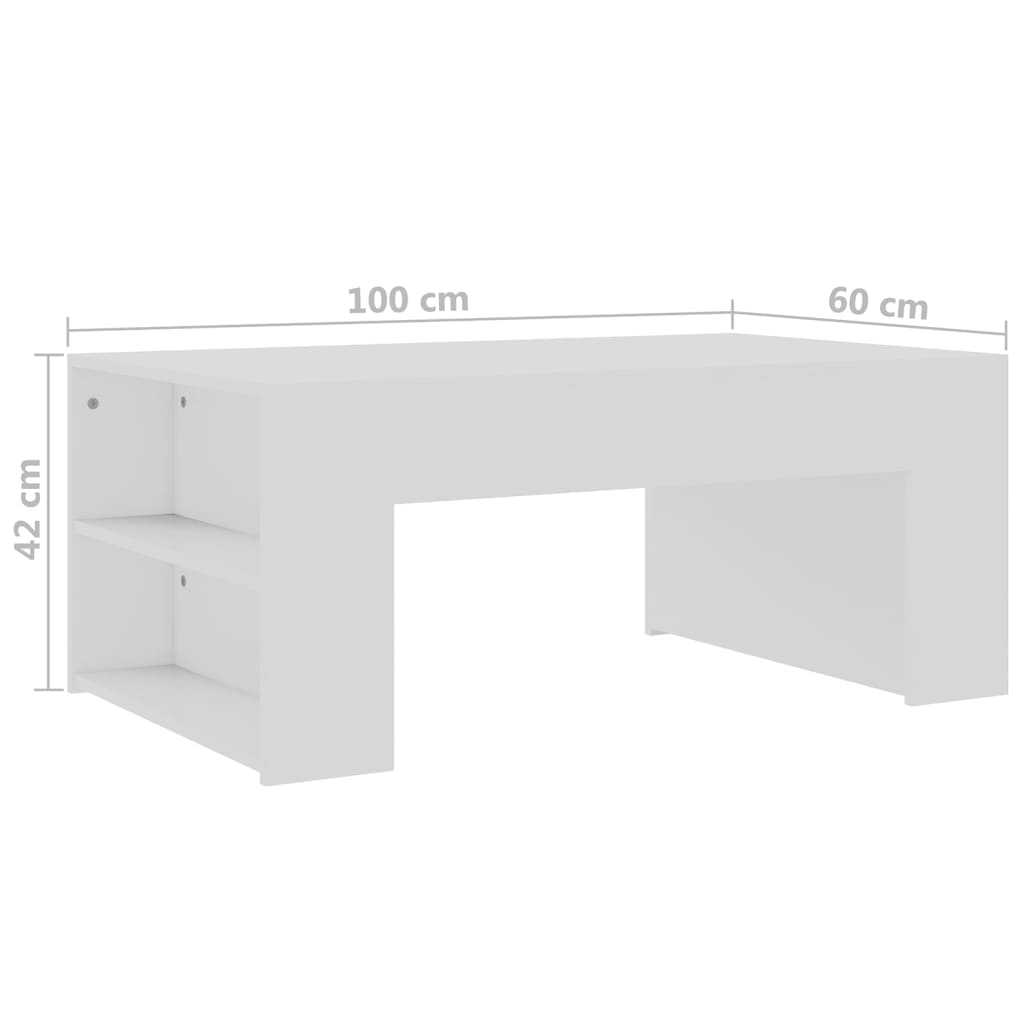 vidaXL Coffee Table End Table Side Sofa Table with Storage Engineered Wood-17