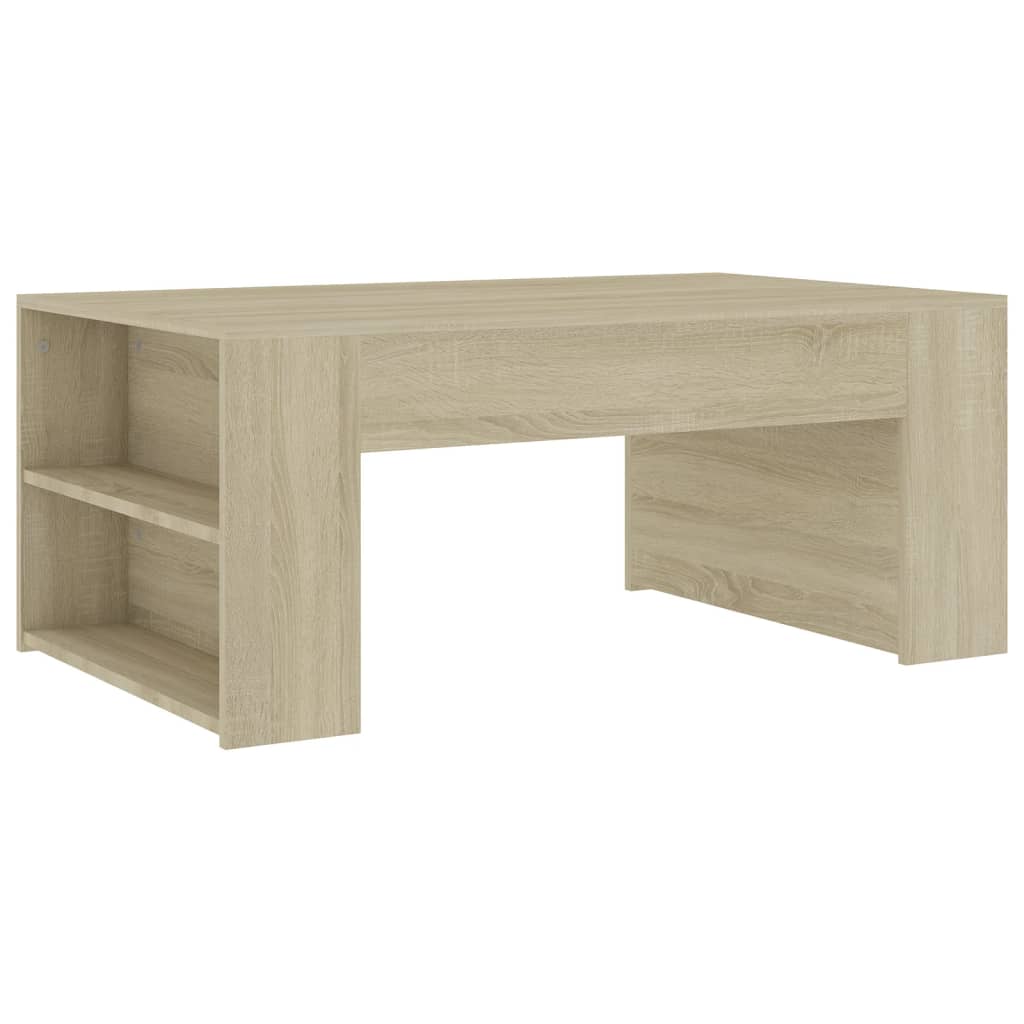 vidaXL Coffee Table End Table Side Sofa Table with Storage Engineered Wood-3