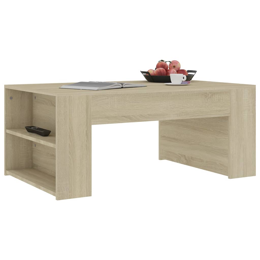 vidaXL Coffee Table End Table Side Sofa Table with Storage Engineered Wood-21
