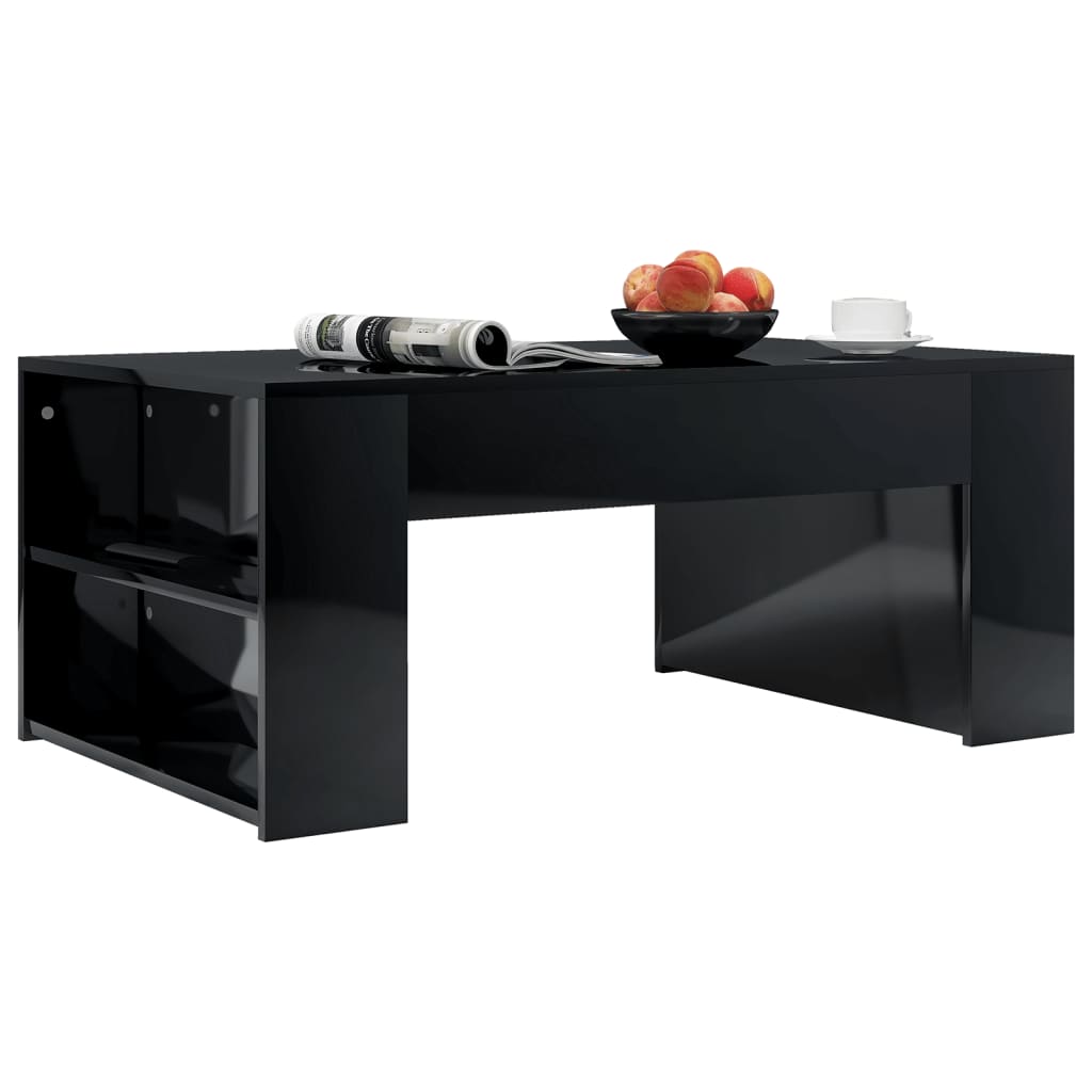 vidaXL Coffee Table End Table Side Sofa Table with Storage Engineered Wood-15