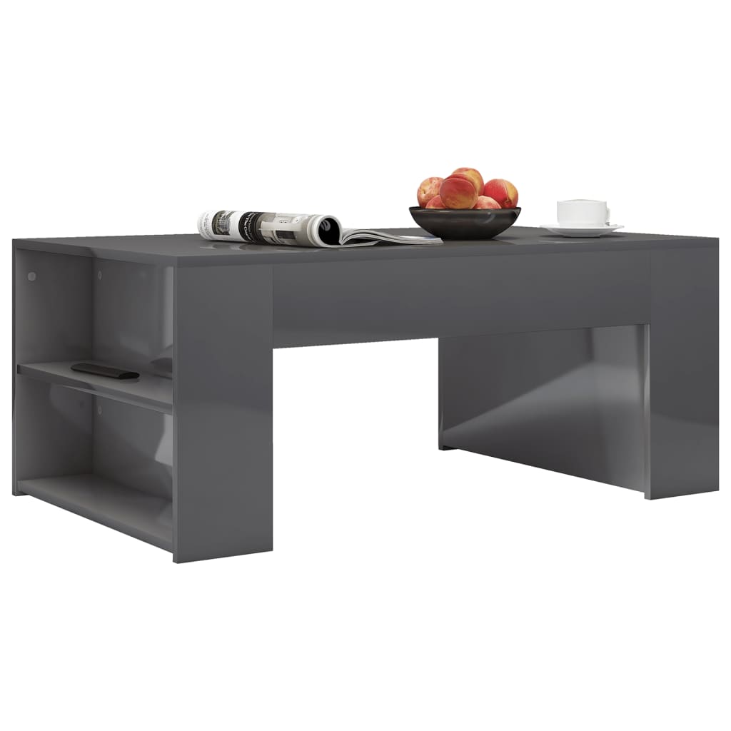 vidaXL Coffee Table End Table Side Sofa Table with Storage Engineered Wood-12