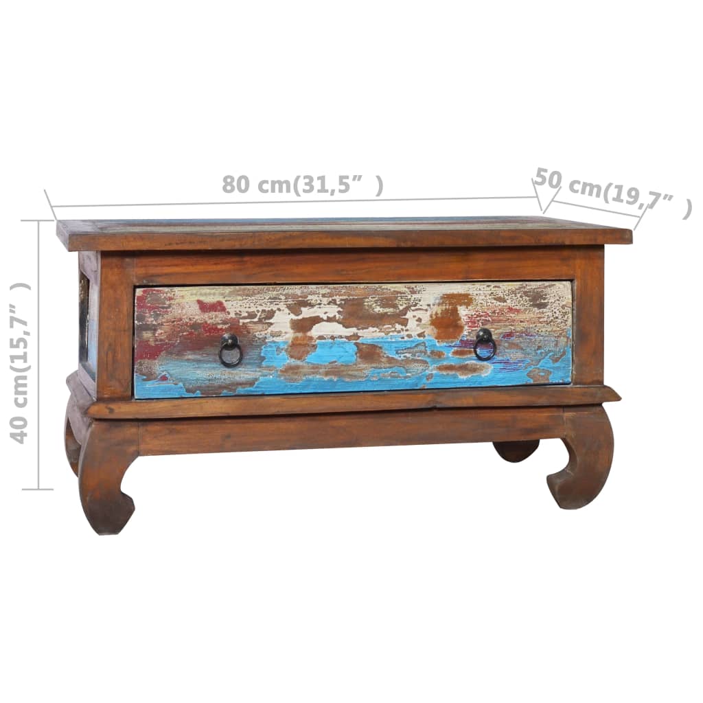 vidaXL Coffee Table End Table Accent Sofa Table Furniture Reclaimed Teak Wood-5