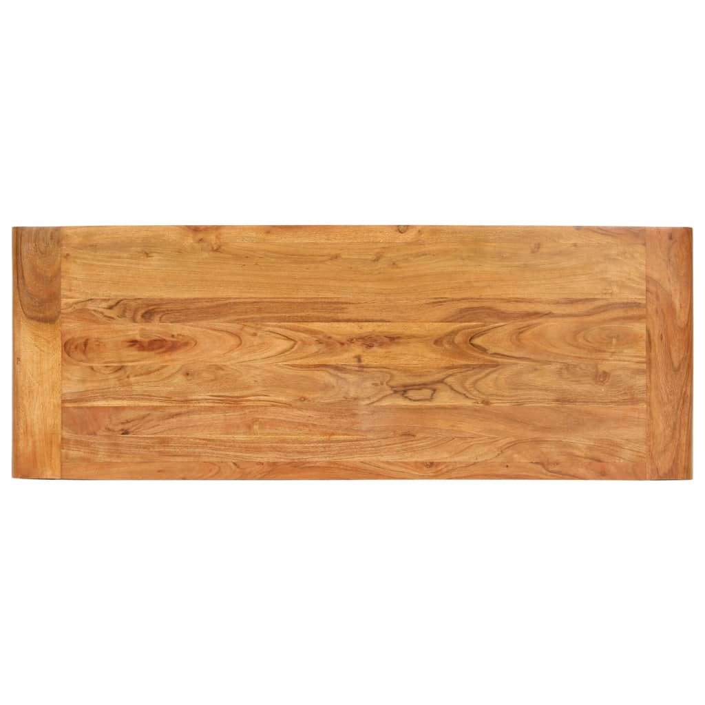 vidaXL Console Table 43.3"x15.7"x29.9" Solid Acacia Wood in Honey Finish-4