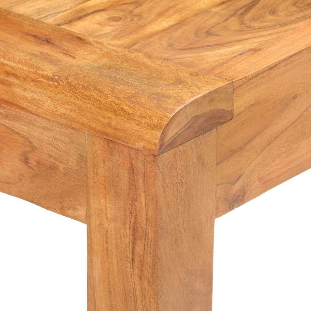 vidaXL Console Table 43.3"x15.7"x29.9" Solid Acacia Wood in Honey Finish-5