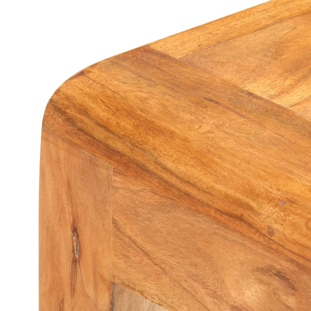 vidaXL Console Table 43.3"x15.7"x29.9" Solid Acacia Wood in Honey Finish-6