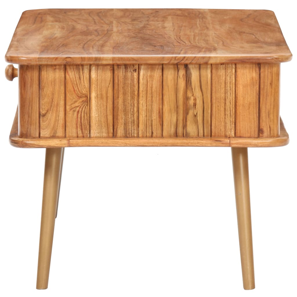 vidaXL Coffee Table 39.4"x19.7"x15.7" Solid Acacia Wood-4