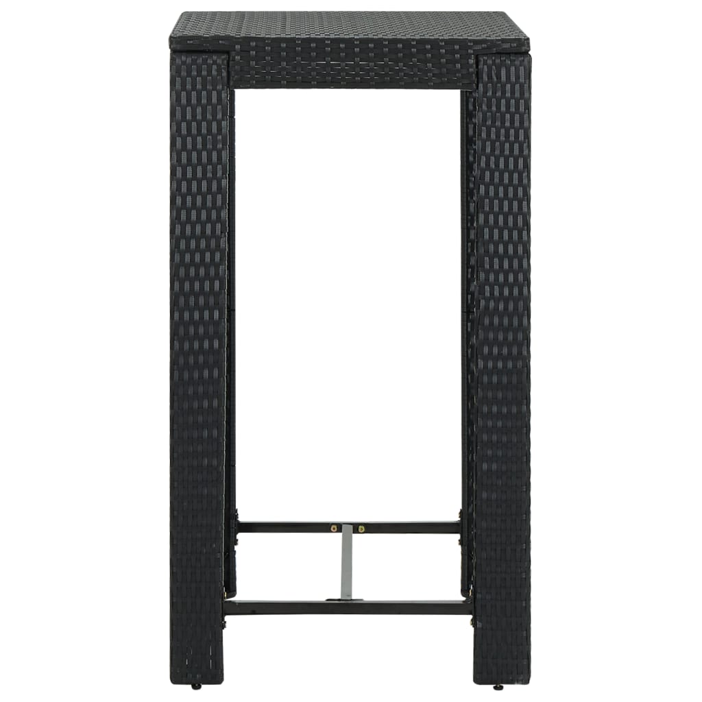 vidaXL Bar Table Outdoor Pub Table for Balcony Porch Garden Deck PE Rattan-24