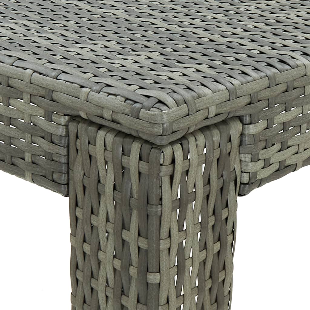 vidaXL Bar Table Outdoor Pub Table for Balcony Porch Garden Deck PE Rattan-8