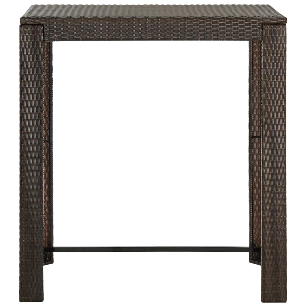 vidaXL Bar Table Outdoor Pub Table for Balcony Porch Garden Deck PE Rattan-2