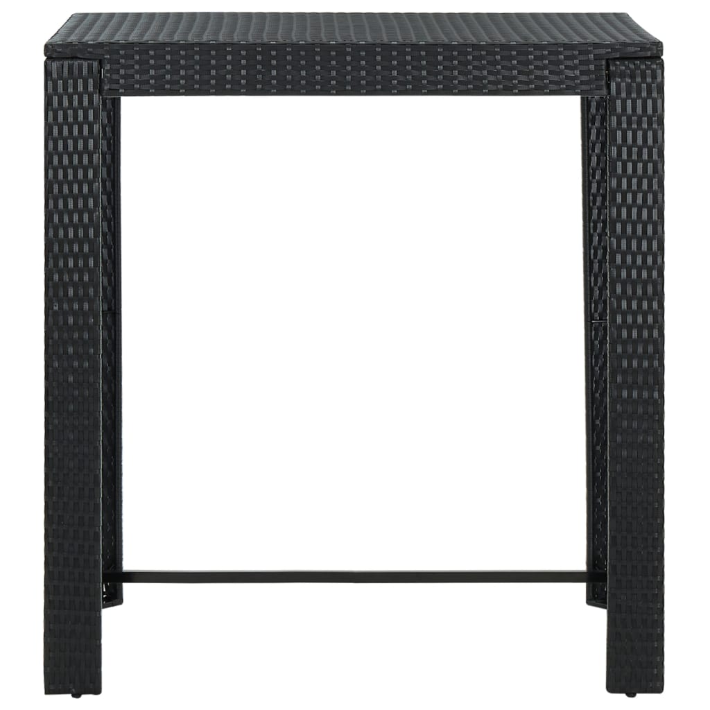 vidaXL Bar Table Outdoor Pub Table for Balcony Porch Garden Deck PE Rattan-17
