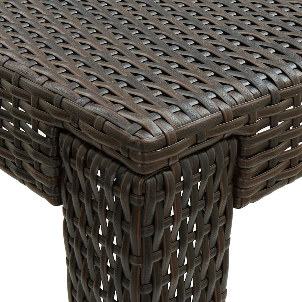 vidaXL Bar Table Outdoor Pub Table for Balcony Porch Garden Deck PE Rattan-44