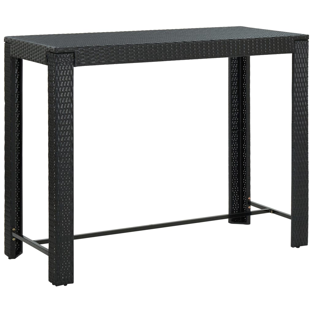 vidaXL Bar Table Outdoor Pub Table for Balcony Porch Garden Deck PE Rattan-5
