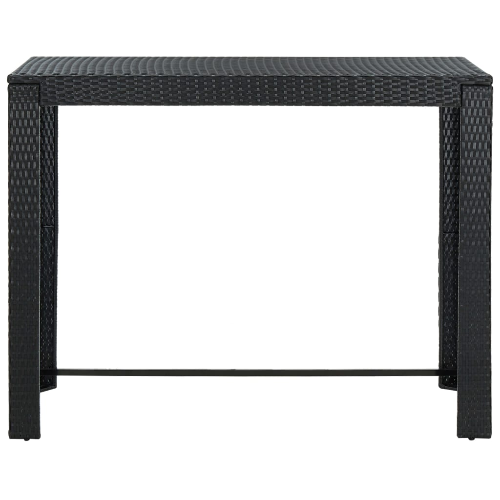 vidaXL Bar Table Outdoor Pub Table for Balcony Porch Garden Deck PE Rattan-10