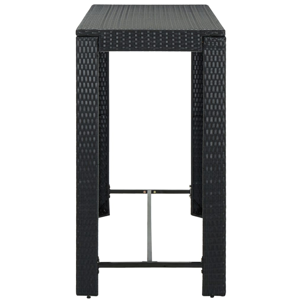 vidaXL Bar Table Outdoor Pub Table for Balcony Porch Garden Deck PE Rattan-15