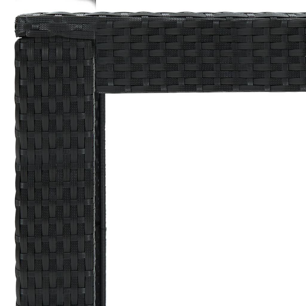 vidaXL Bar Table Outdoor Pub Table for Balcony Porch Garden Deck PE Rattan-11