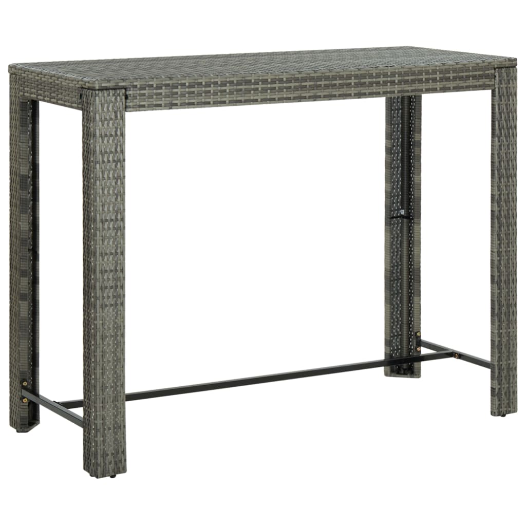 vidaXL Bar Table Outdoor Pub Table for Balcony Porch Garden Deck PE Rattan-20
