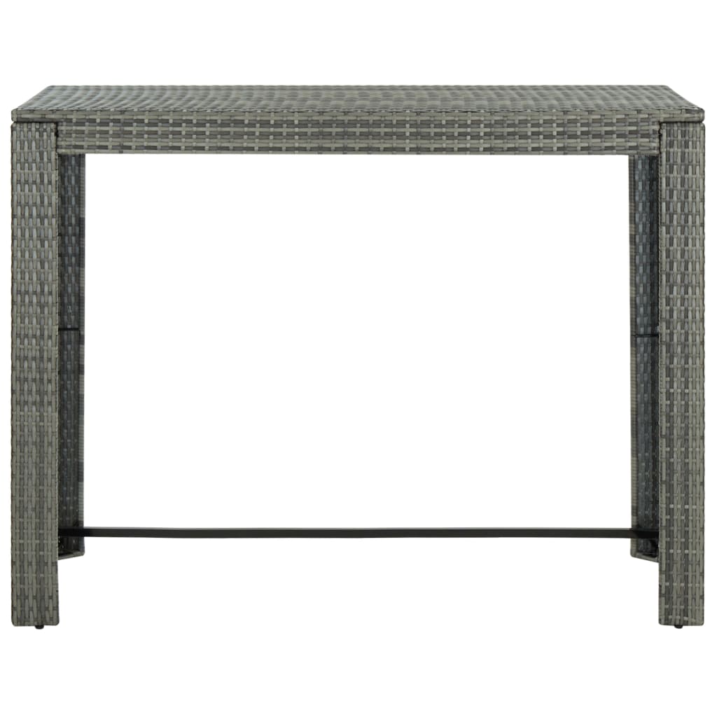 vidaXL Bar Table Outdoor Pub Table for Balcony Porch Garden Deck PE Rattan-25