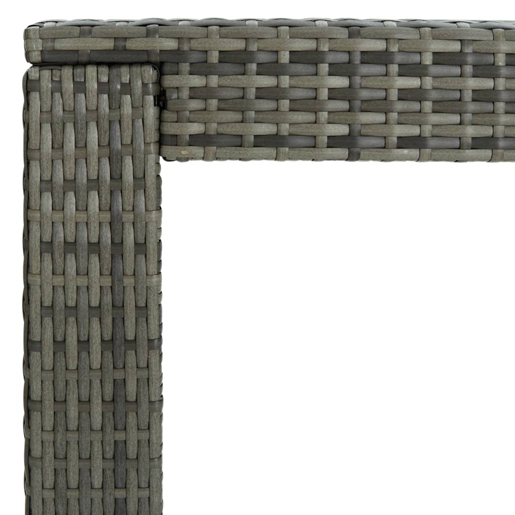 vidaXL Bar Table Outdoor Pub Table for Balcony Porch Garden Deck PE Rattan-21