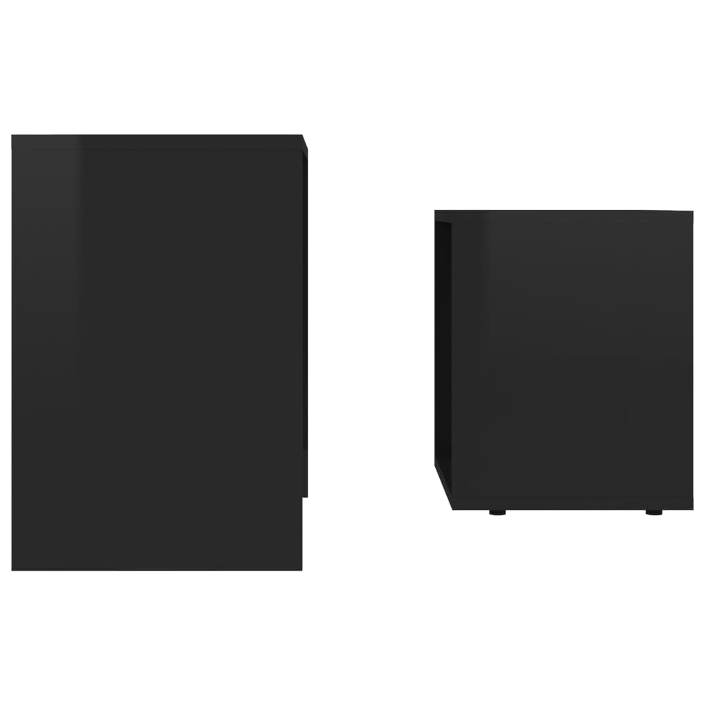 vidaXL Coffee Table Set 2 Piece Nesting End Table Sofa Table Engineered Wood-10