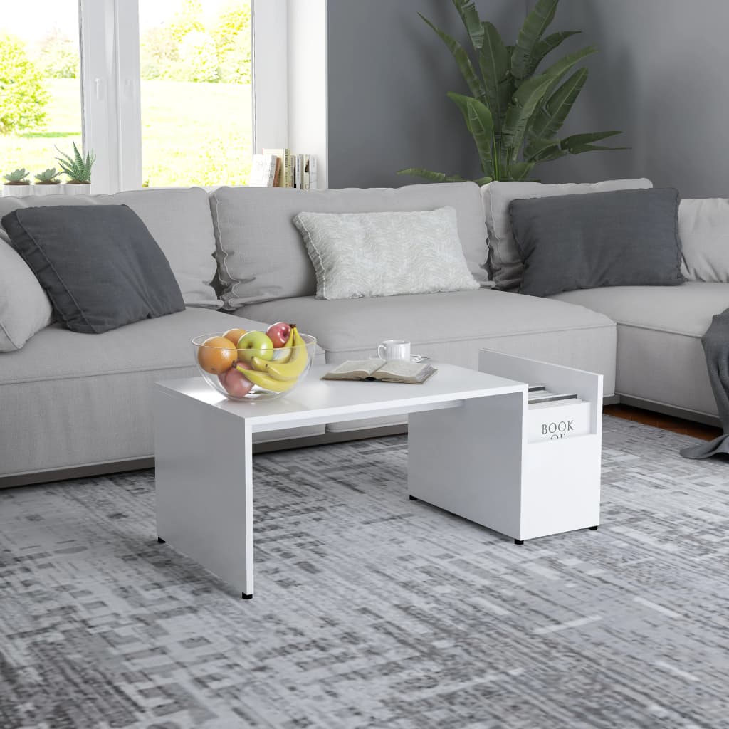 vidaXL Coffee Table End Table Accent Sofa Table with Storage Engineered Wood-0