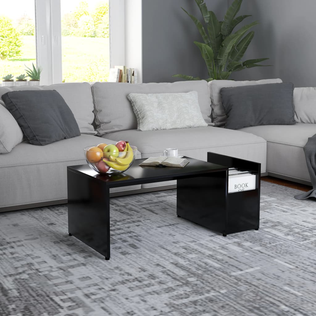 vidaXL Coffee Table End Table Accent Sofa Table with Storage Engineered Wood-4