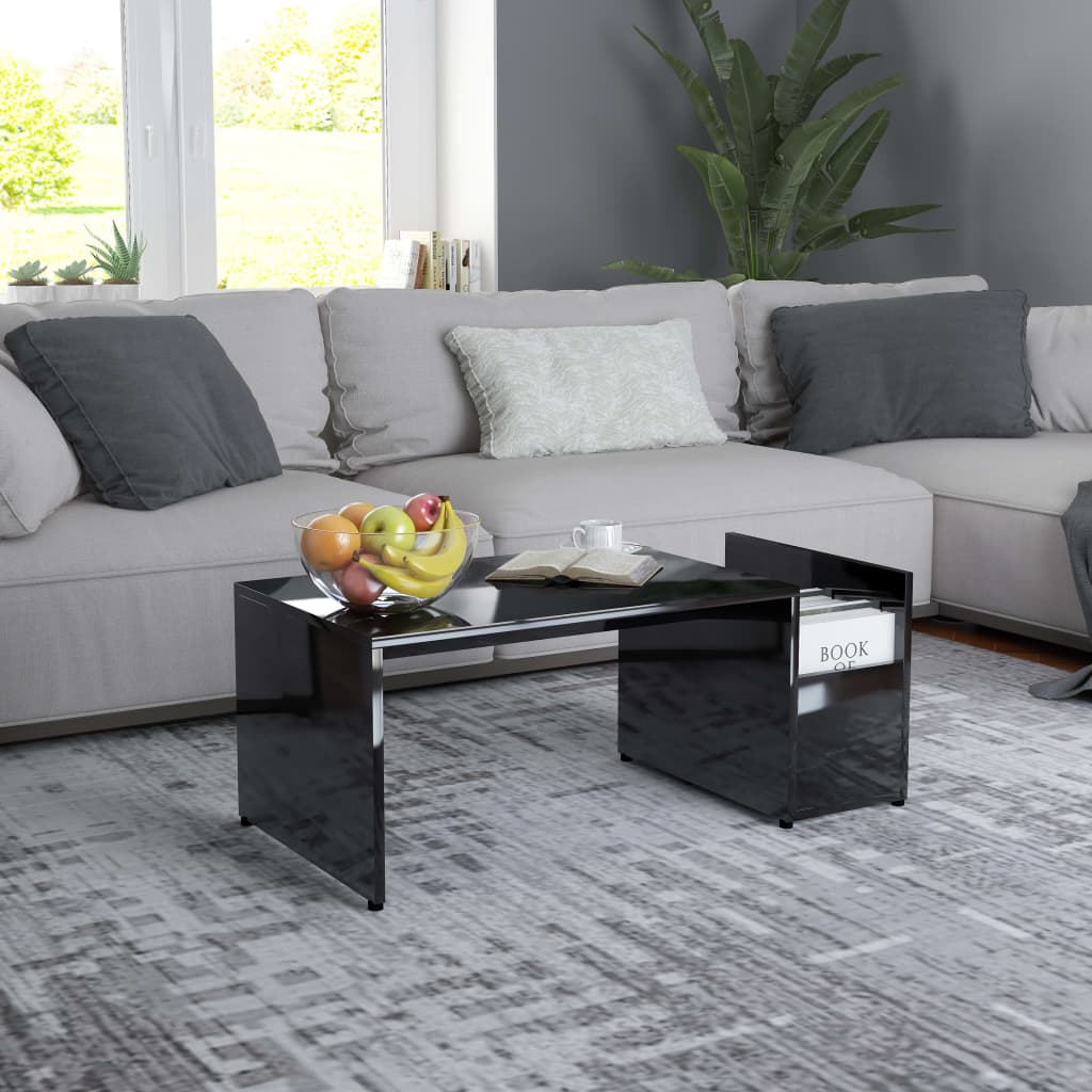 vidaXL Coffee Table End Table Accent Sofa Table with Storage Engineered Wood-6