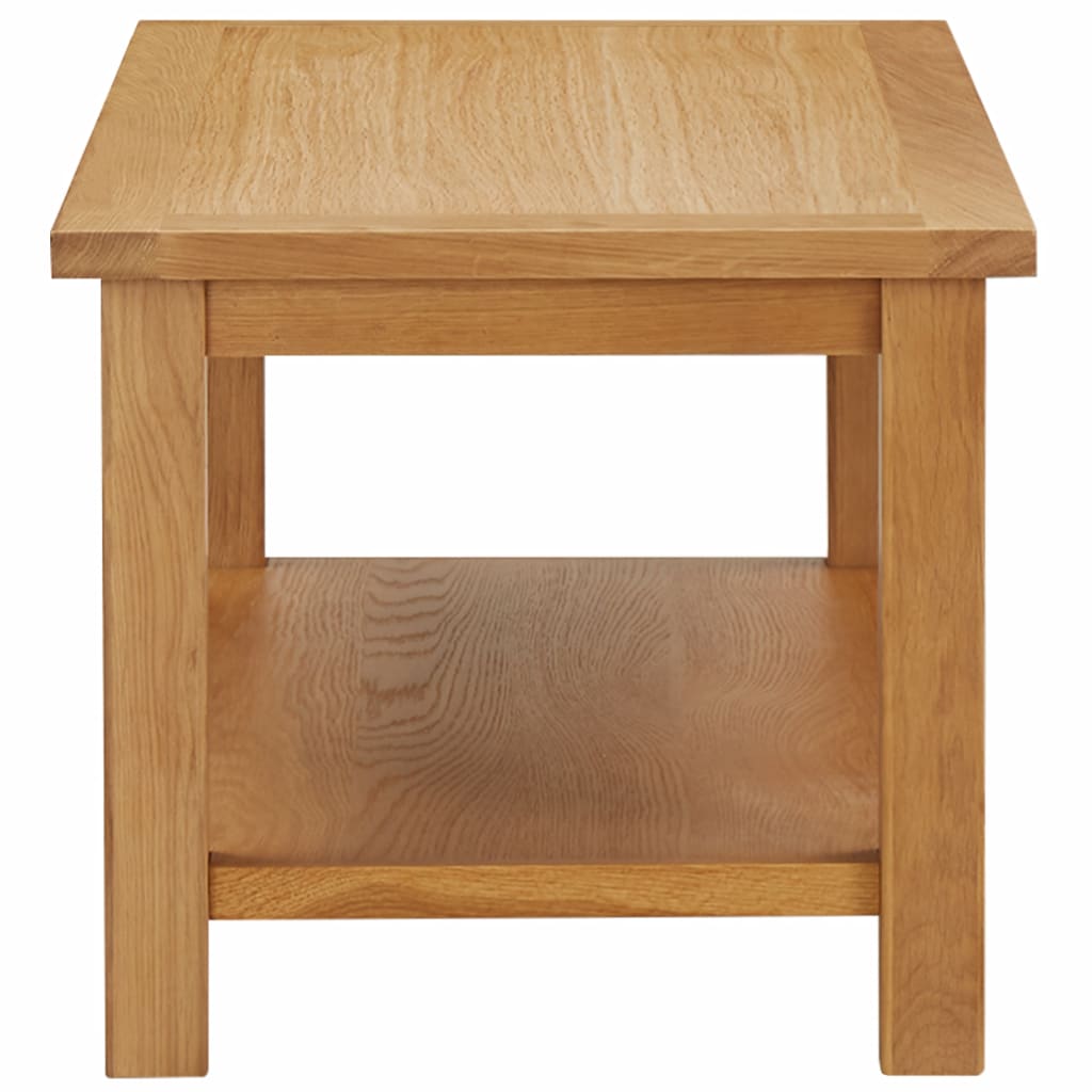 vidaXL Coffee Table End Table with Storage Shelf Sofa Table Solid Wood Oak-6
