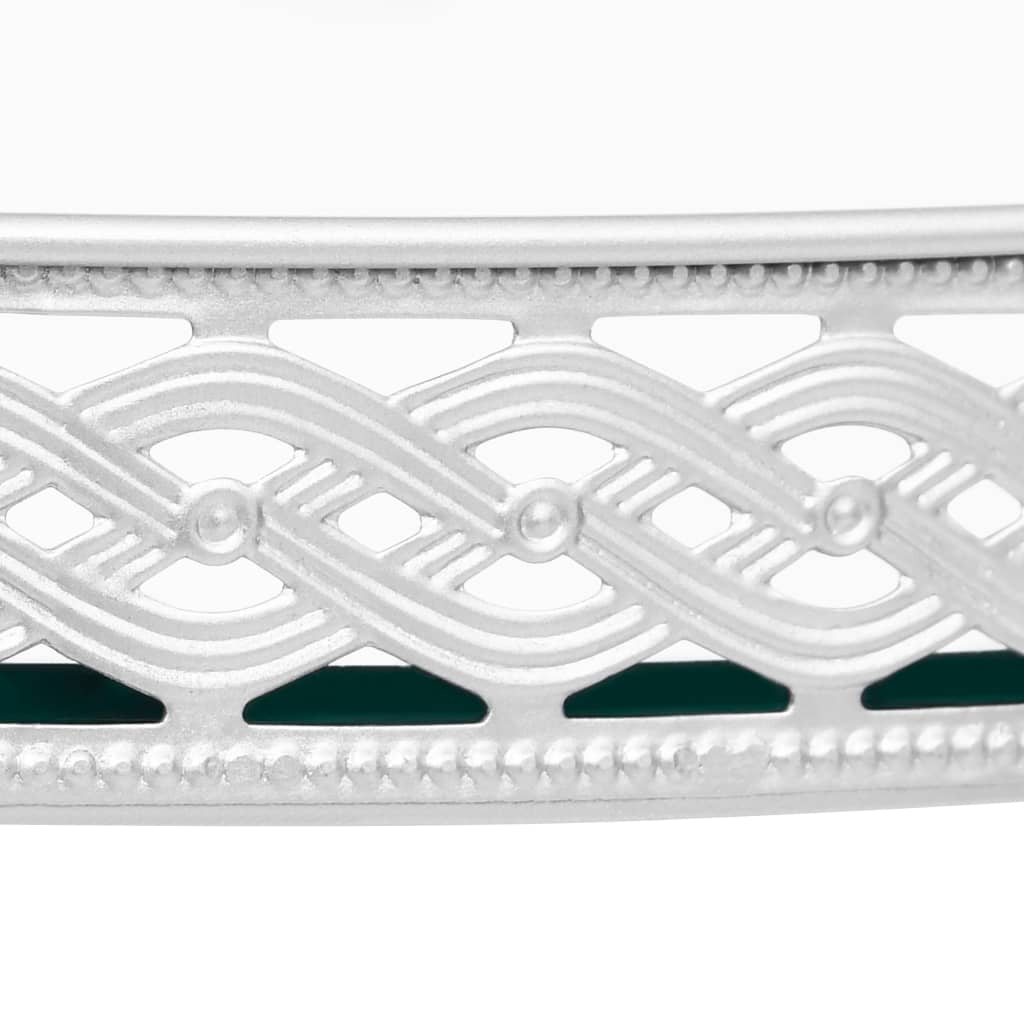 vidaXL Side Table Silver 15.7"x15.7"x16.1" Glass-3