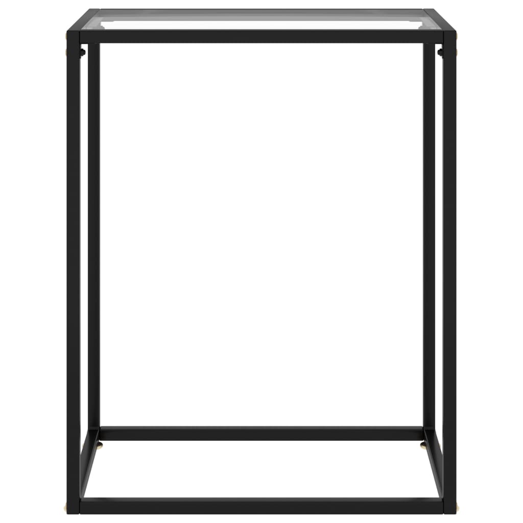 vidaXL Console Table Transparent 23.6"x13.8"x29.5" Tempered Glass-1