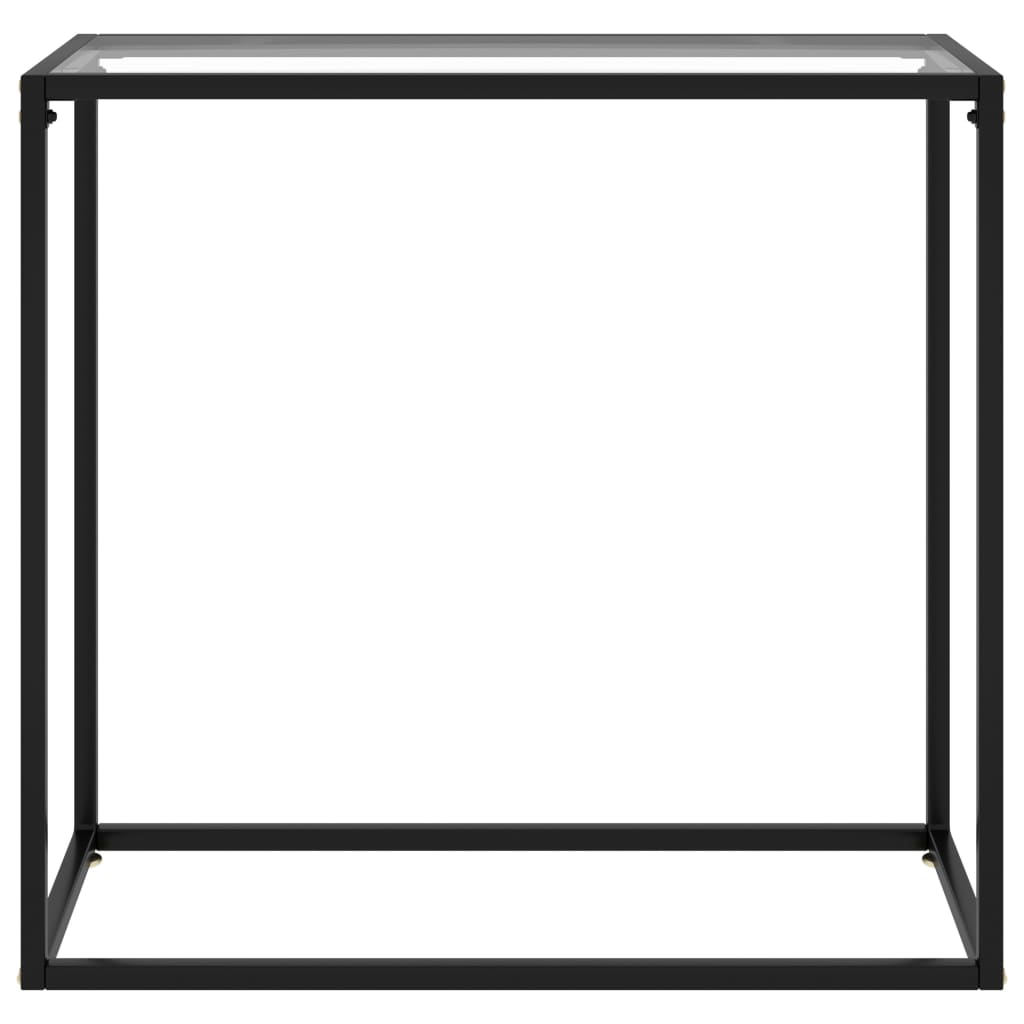 vidaXL Console Table Transparent 31.5"x13.8"x29.5" Tempered Glass-1