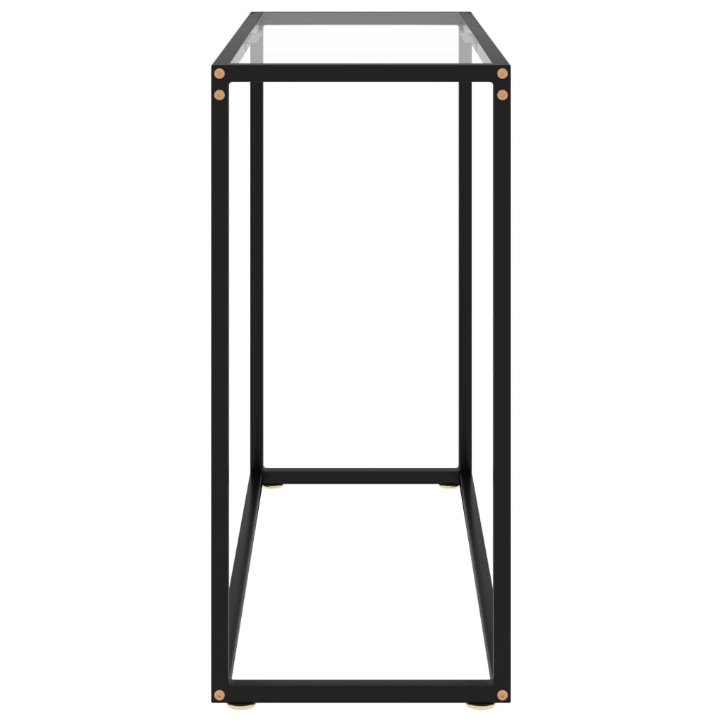 vidaXL Console Table Transparent 31.5"x13.8"x29.5" Tempered Glass-2