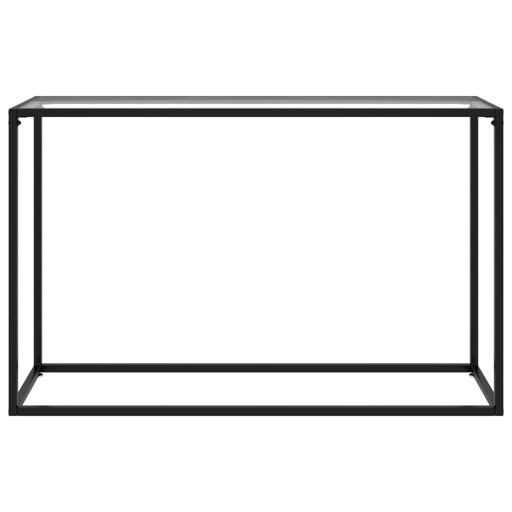 vidaXL Console Table Transparent 47.2"x13.8"x29.5" Tempered Glass-1