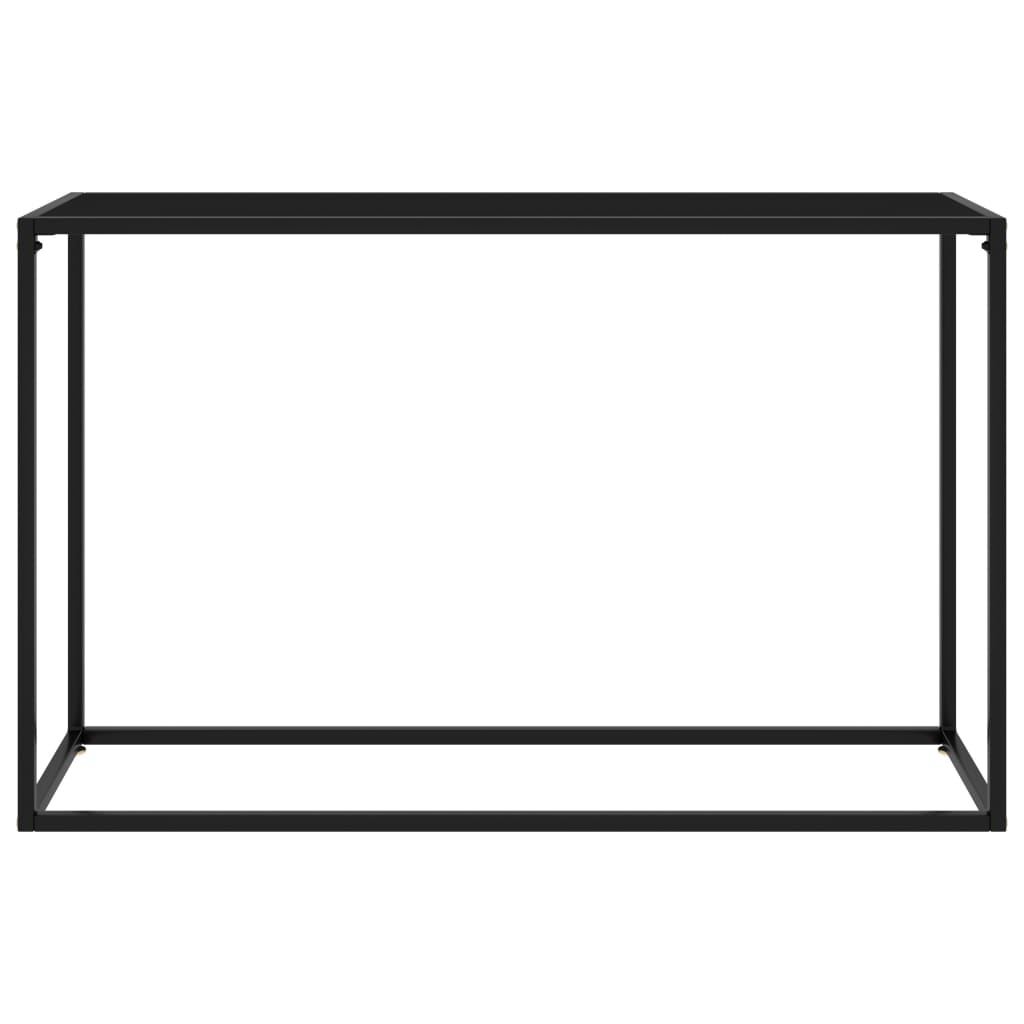 vidaXL Console Table Black 47.2"x13.8"x29.5" Tempered Glass-0