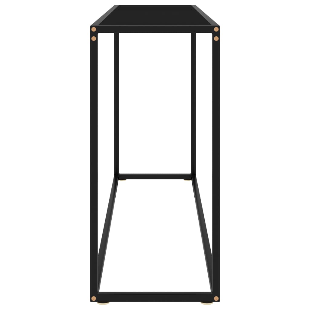 vidaXL Console Table Black 47.2"x13.8"x29.5" Tempered Glass-1