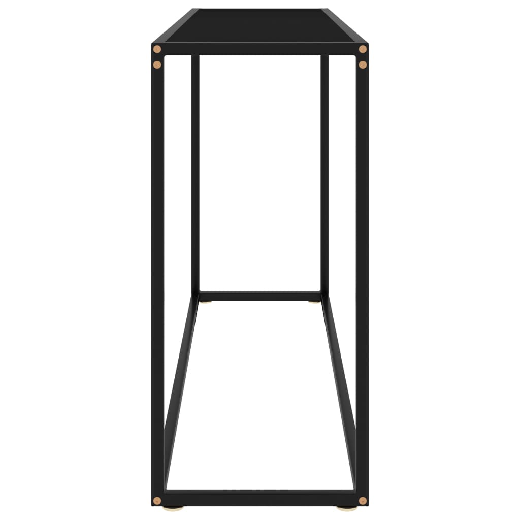 vidaXL Console Table Black 47.2"x13.8"x29.5" Tempered Glass-1