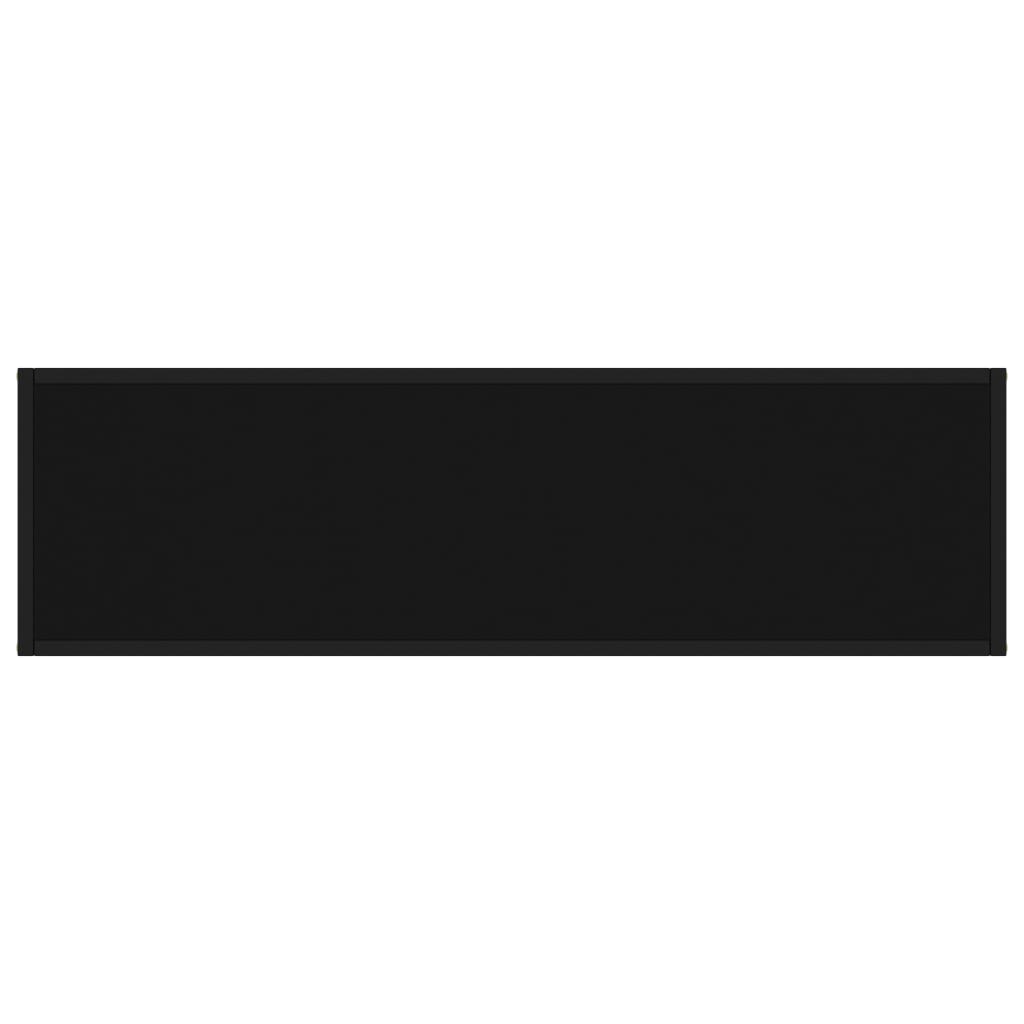 vidaXL Console Table Black 47.2"x13.8"x29.5" Tempered Glass-2