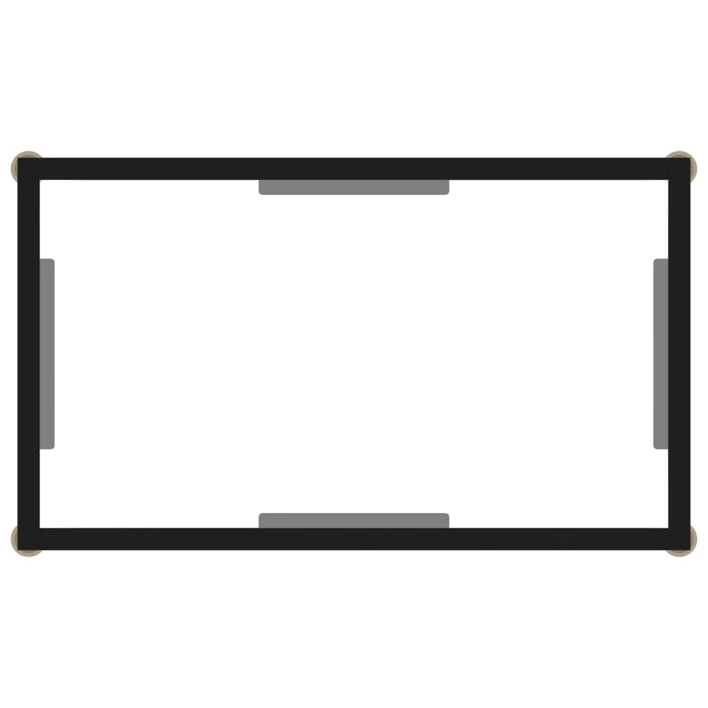 vidaXL Console Table Transparent 23.6"x13.8"x29.5" Tempered Glass-2