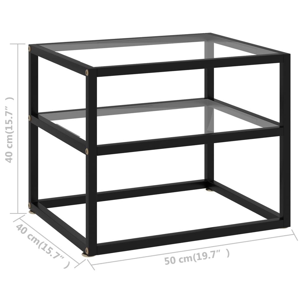 vidaXL Console Table Entryway Table Hallway Side End Table Tempered Glass-10