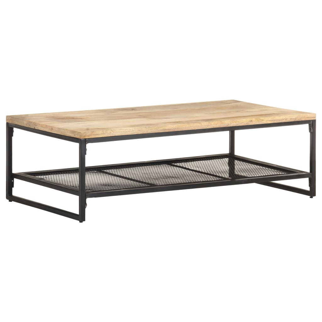 vidaXL Coffee Table 43.3"x23.6"x13.8" Solid Mango Wood-5