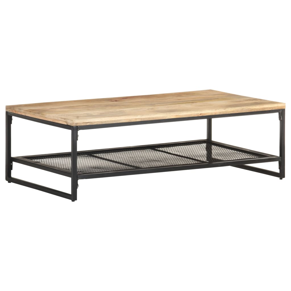 vidaXL Coffee Table 43.3"x23.6"x13.8" Solid Mango Wood-6