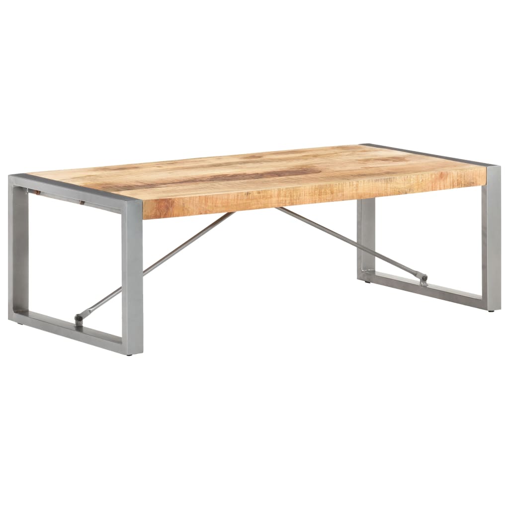 vidaXL Coffee Table 47.2"x23.6"x15.7" Rough Mango Wood-7