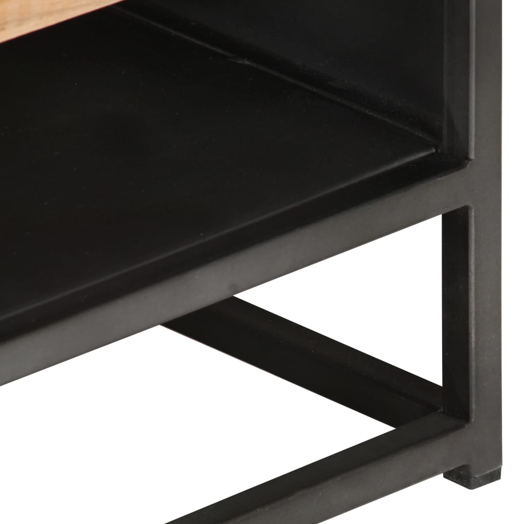 vidaXL Coffee Table 35.4"x19.7"x13.8" Solid Acacia Wood-4
