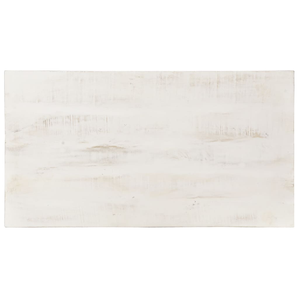 vidaXL Coffee Table White 43.3"x23.6"x17.7" Solid Mango Wood-2