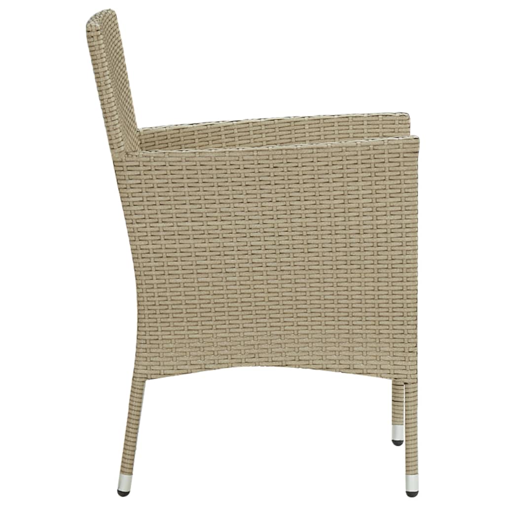 vidaXL Rattan Dining Chairs 2 Pcs Outdoor Wicker Dining Chair Poly Rattan-17