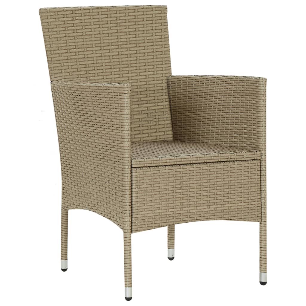 vidaXL Rattan Dining Chairs 2 Pcs Outdoor Wicker Dining Chair Poly Rattan-20