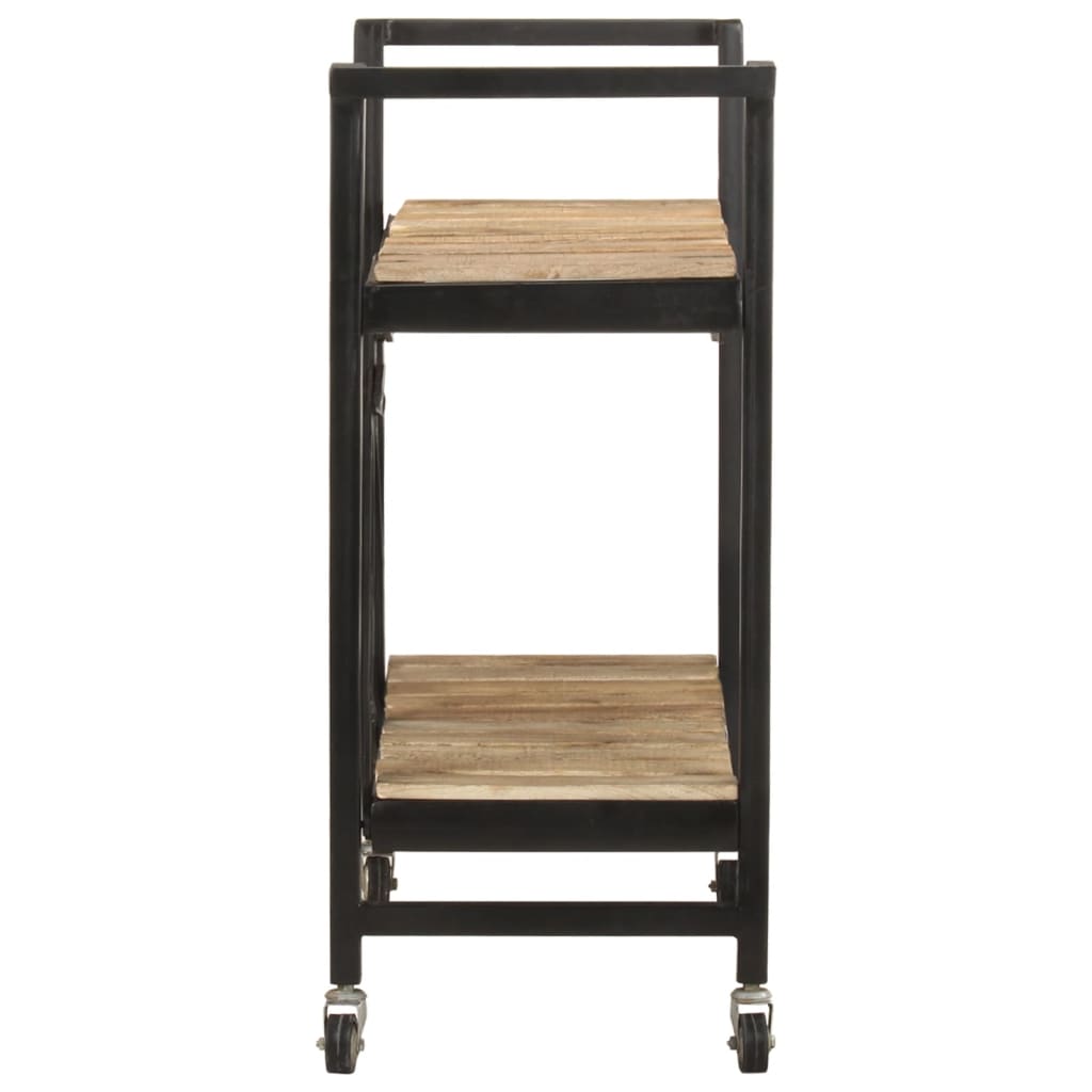 vidaXL Kitchen Trolley 34.2"x14.2"x31.9" Solid Mango Wood-4