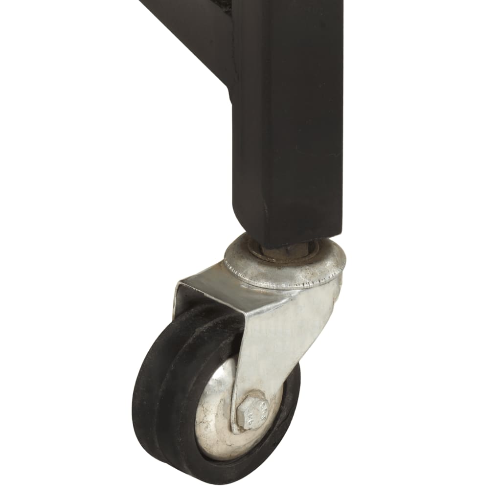 vidaXL Kitchen Trolley 34.2"x14.2"x31.9" Solid Mango Wood-5