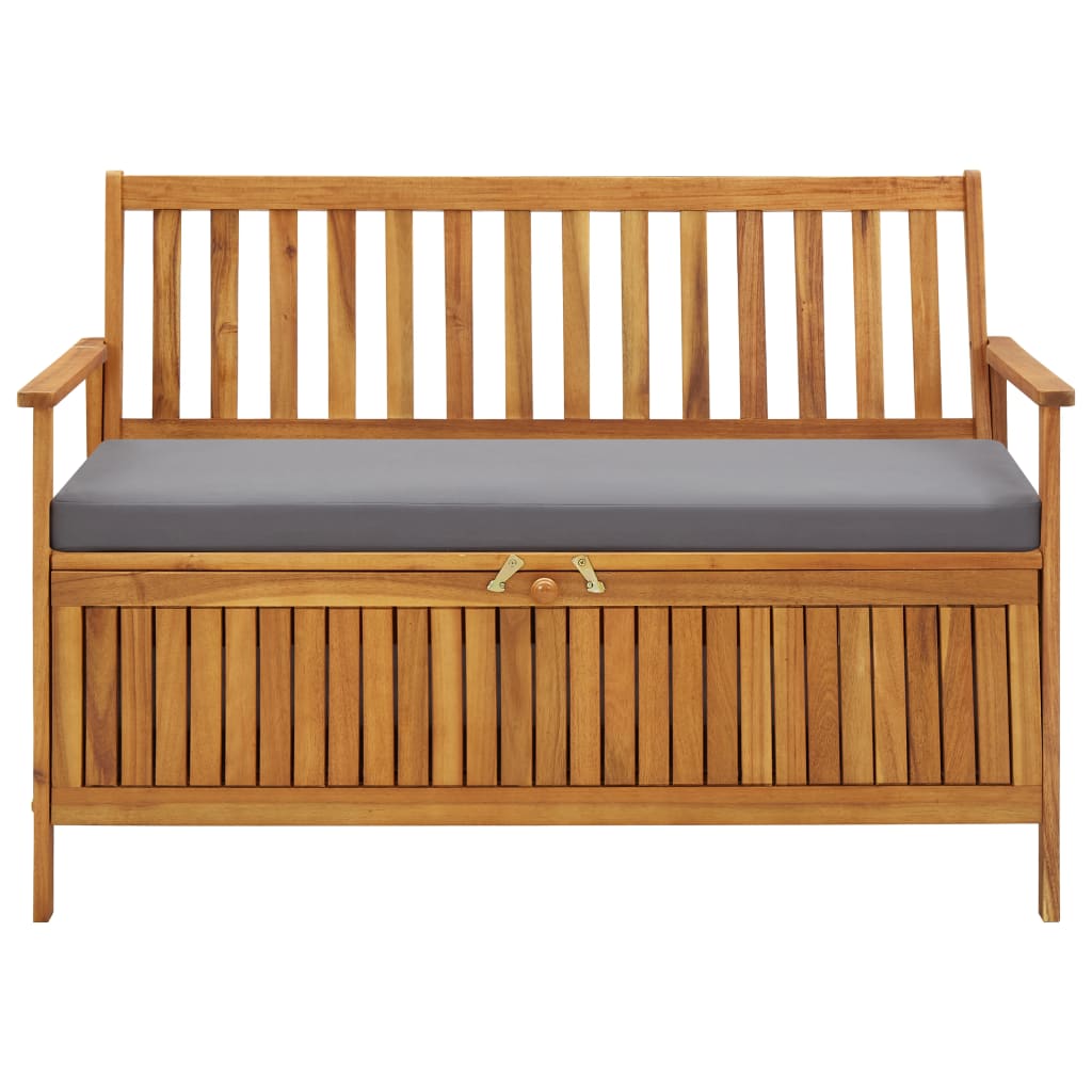 vidaXL Outdoor Storage Bench Deck Box for Patio Furniture Solid Wood Acacia-21