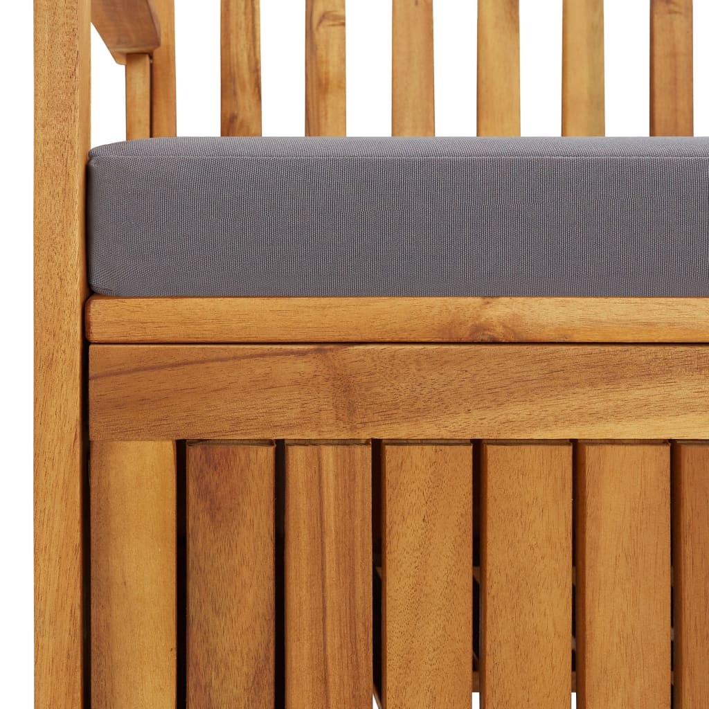 vidaXL Outdoor Storage Bench Deck Box for Patio Furniture Solid Wood Acacia-46
