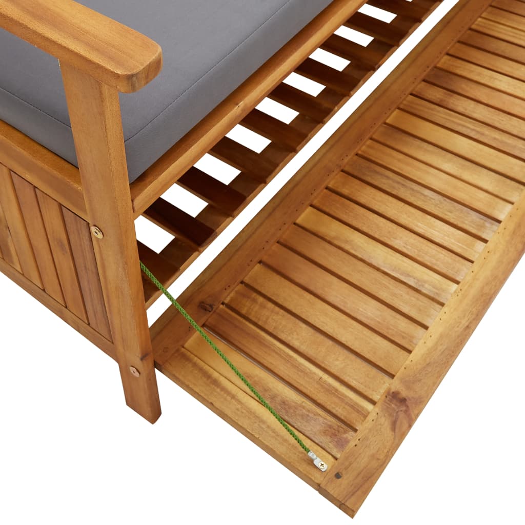 vidaXL Outdoor Storage Bench Deck Box for Patio Furniture Solid Wood Acacia-18